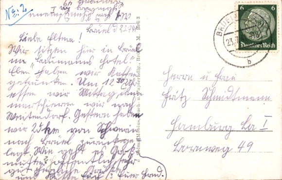 Postcard Dresden Schönfeld Weißig Rossendorf, historical building, staircase, flags falling, ...