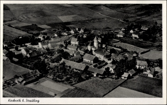 Ak Kirchroth in Niederbayern, Fliegeraufnahme