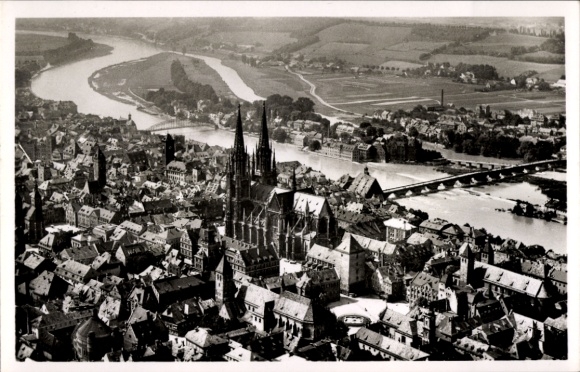 Ak Regensburg aan de Donau Opper-Palts, luchtfoto