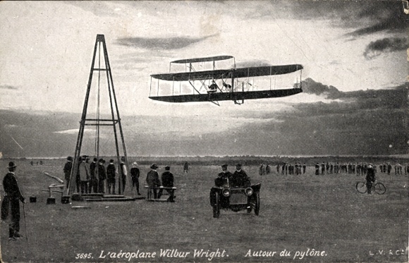 AK aircraft Wilbur Wright, around the pylon, biplane