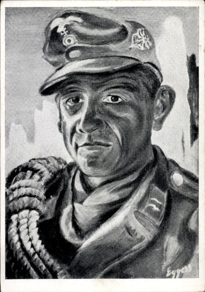 Künstler Ak Eggers, Herbert, Kamerad einer Tiroler Bergflugwache, Kunst der Front 1942, Luftgau VII