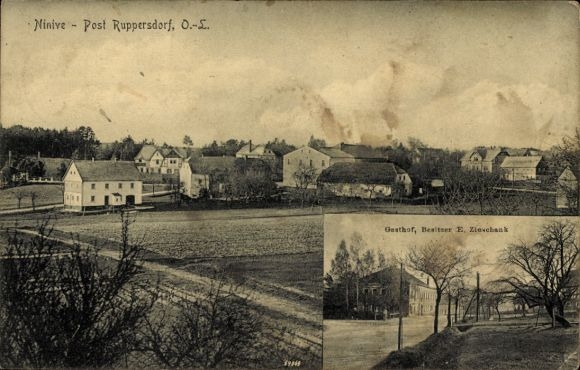 Ak Ninive Herrnhut in Sachsen, Gesamtansicht, Gasthof