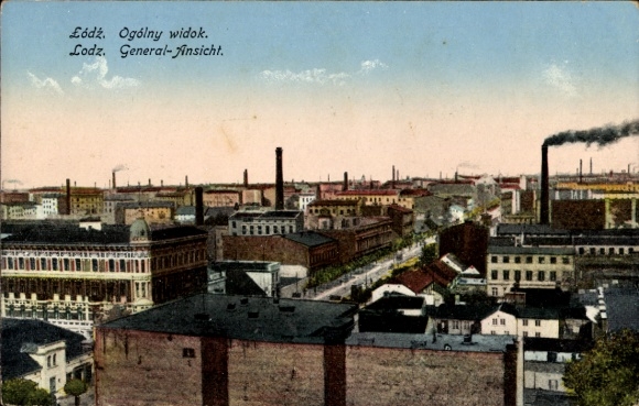 KP Łódź Łódź Lodsch Polska, widok ogólny