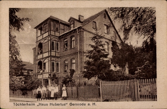 Ak Gernrode Quedlinburg in de Harz, meisjestehuis Haus Hubertus