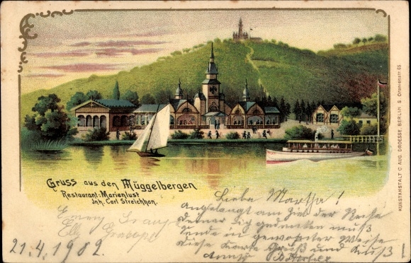 Chromo-Litho Berlin Köpenick, Müggelberge, Restaurant Marienlust