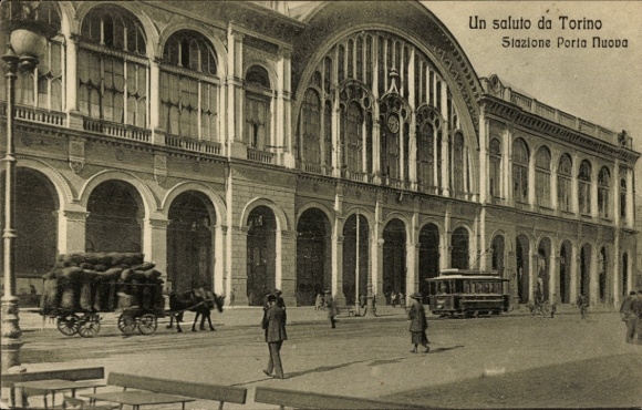 Postcard Torino Turin Piemonte, Porta Nuova station