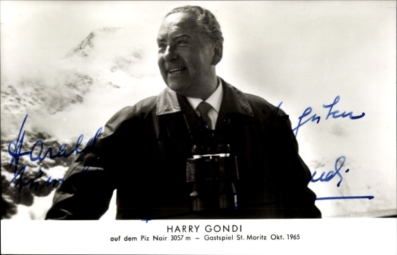 Ak Schauspieler Harry Gondi, Portrait, Autogramm