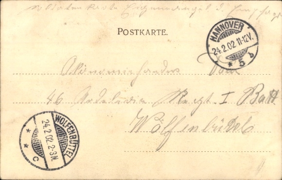 Postcard Hannover in Lower Saxony, Hohenzollernstraße