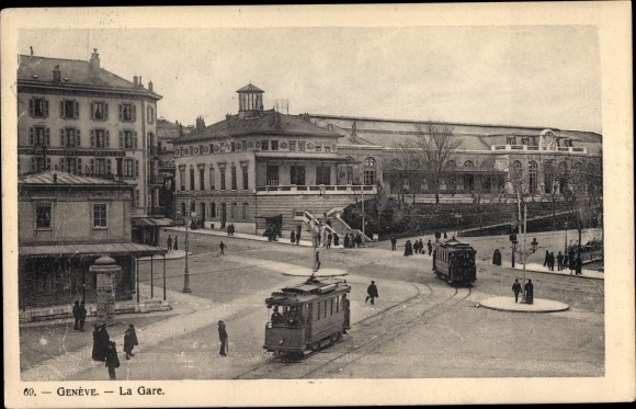 PC Genève Geneva city, La gare, tramway
