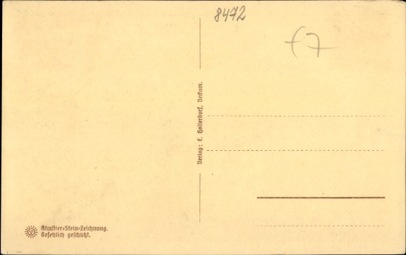 Lithography Postcard Beckum in Westphalia, Church of Our Lady