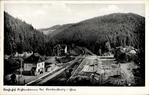 Ak Leutenberg in Thüringen, Bahnhof