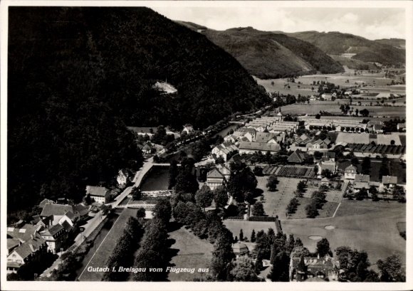 Postcard Gutach im Breisgau Black Forest, aerial photograph