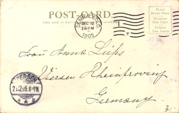 Postcard Colorado, Arrowhead Depot, Moffat Line