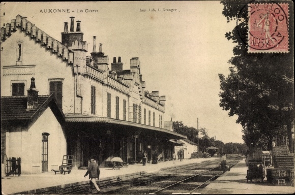 Postcard Auxonne Côte d&#39;Or, The Train Station