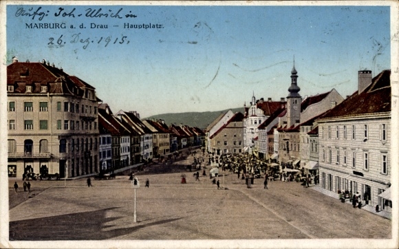 Ak Maribor Marburg an der Drau Slowenien, Hauptplatz