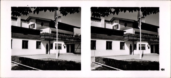 Stereo room image photo &quot;The NS model companies 1937-38&quot; No. 41a III/101 carpentry and hall construction Munich9