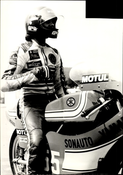 Foto Motorrennsport, Motorradrennfahrer, Pons P., Motorrad Yamaha