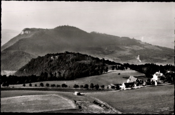 Postcard Diepoldsburg Lenningen in the district of Esslingen, village with landscape view