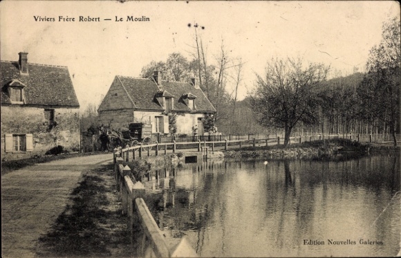 Ak Nangis Seine en Marne, Viviers Frere Robert, Moulin
