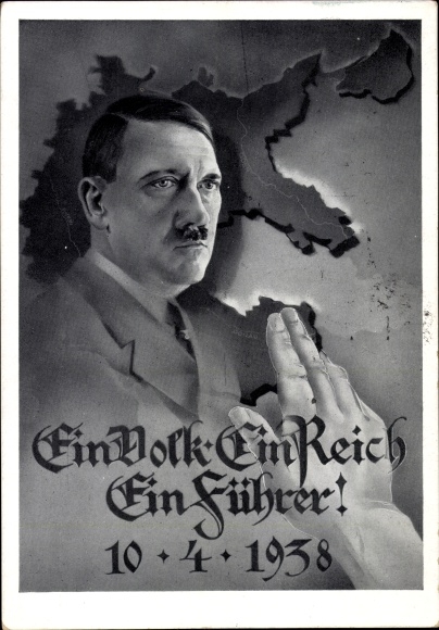 Artysta KP Ein Volk, ein Reich, ein Führer, 10 kwietnia 1938, głosowanie, Führer Adolf Hitler, portret