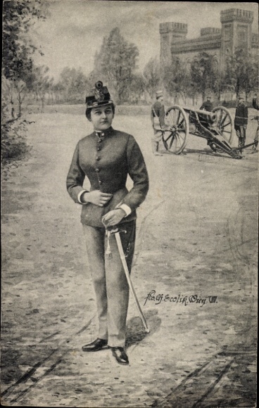 Ak Frau in Uniform, Soldatin, Geschütz