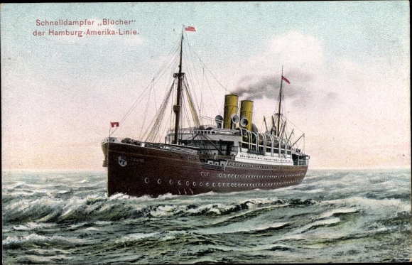 PC express steamer Blücher, Hamburg America Line