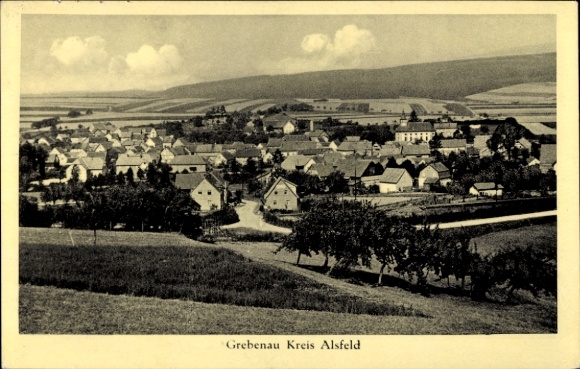 Postcard Grebenau in Hessen, general view