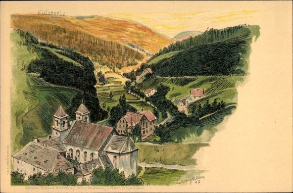 Kunstenaar Litho Langheim, Bad Rippoldsau Schapbach in het Zwarte Woud, Kloesterle