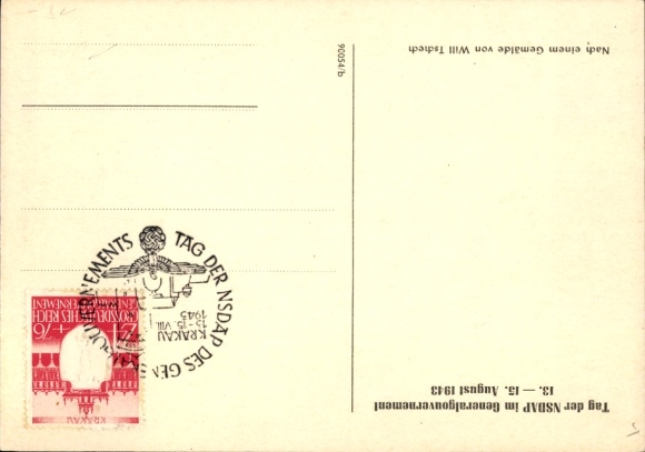 Artist Postcard Tschech, Will, It is not you who are the measure but the front, Wehrmacht, Day of the NSDAP