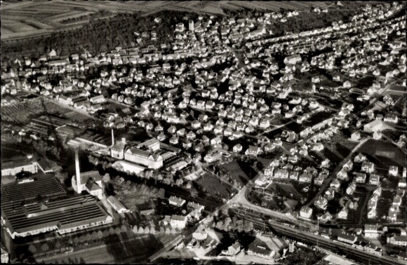 Postcard Wendlingen am Neckar Baden Württemberg, aerial photograph