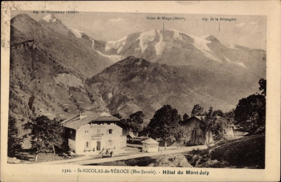CPA Saint Nicolas de Véroce Haute Savoie, Hôtel du Mont Joly