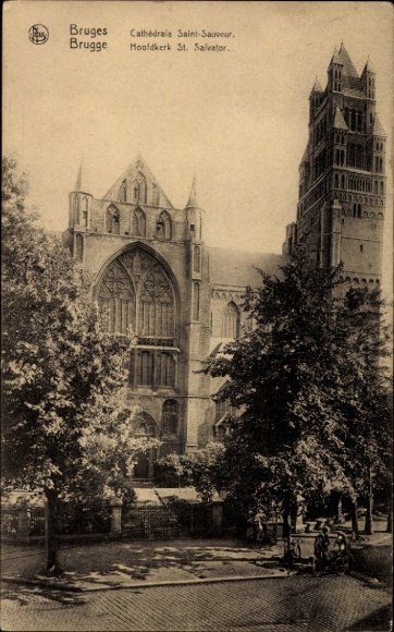 Ak Bruges Brügge Flandern Westflandern, Bruges, Cathédrale Saint-Sauveur, Hoofdkerk St. Salvator,