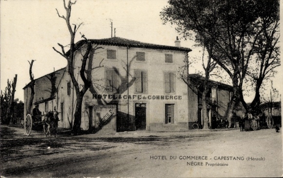 CPA Capestang Hérault, Hotel du Commerce