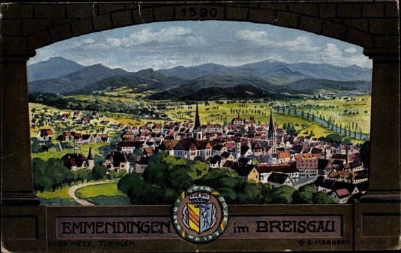 KP artysty z herbem Markert, GE, Emmendingen im Breisgau Kąpać