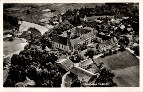 Postcard Beuerberg Eurasburg in Upper Bavaria, aerial photograph