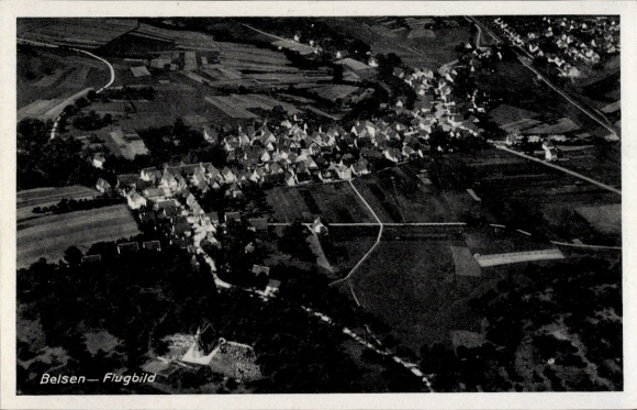 Ak Belsen Mössingen in Württemberg, luchtfoto