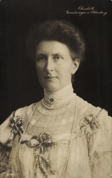 Ak Elisabeth, Großherzogin von Oldenburg, Portrait