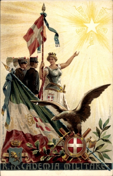 Künstler Ak Italienische Armee, Königliche Militär-Akademie, Italia