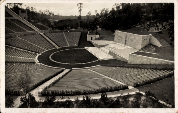 Postcard Olympic Games Berlin 1936, Reichssportfeld, Dietrich-Eckardt-Bühne, Grandstand