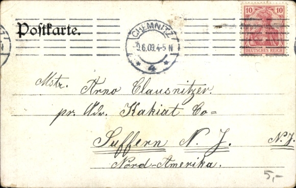 Postcard Chemnitz in Saxony, Hotel Stadt Gotha, Automat Restaurant, Tram
