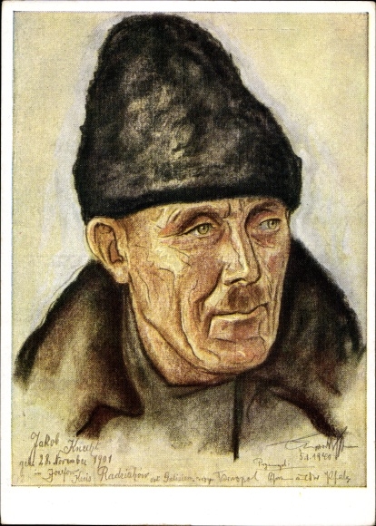 Künstler Ak Engelhardt-Kyffhäuser, Otto, Bauer Jakob Knecht, Vom großen Treck, VDA