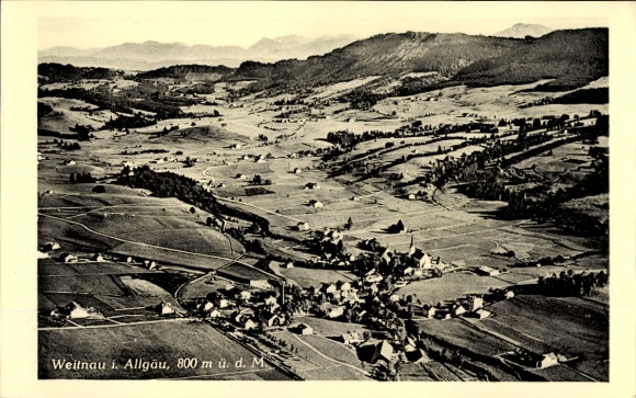 Ak Weitnau in de Oberallgäu Schwaben, luchtfoto