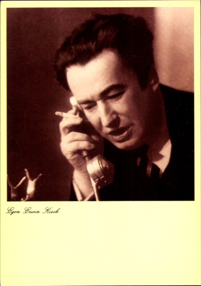 Ak-schrijver Egon Erwin Kisch, portret