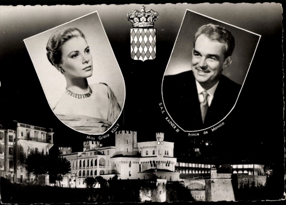 Maximum KP Monaco, książę Rainier III z Monako, aktorka Grace Kelly