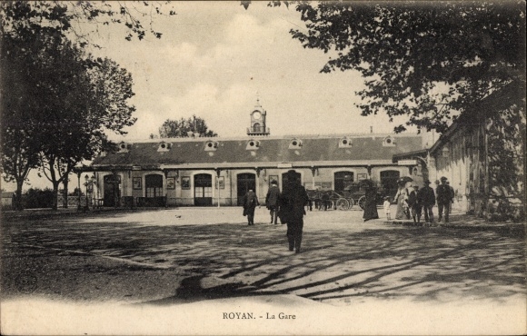 Postcard Royan Charente Maritime, La Gare