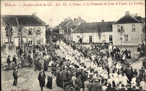 Postcard Beloeil Wallonia Hainaut, Entree de le Prince et la Princesse de Tour et Taxis