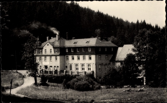 Postcard Raschau Markersbach Ore Mountains, Kurheim Wolfener Mühle