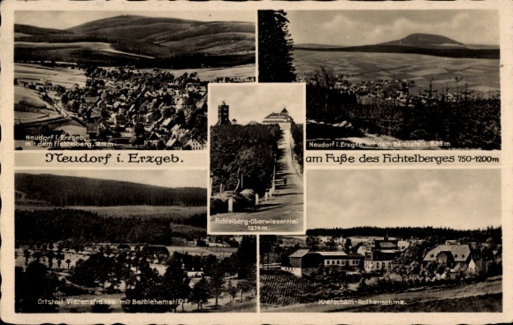 Ak Neudorf Sehmatal im Erzgebirge,  Fichtelberg, Ortsteil Viernes, Kretscham-Rothensthma