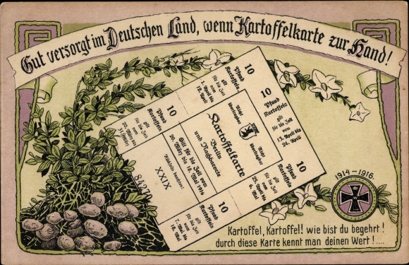 PC Berlin, Well supplied in the German country, if potato card at hand, I. WK