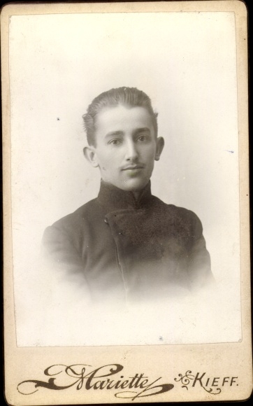 CdV Kiev Ukraine, portrait of a young man in uniform
